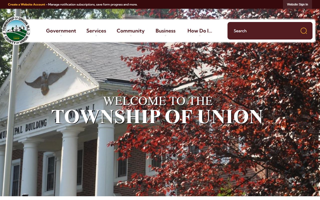 Union Township website for phone directory and public records