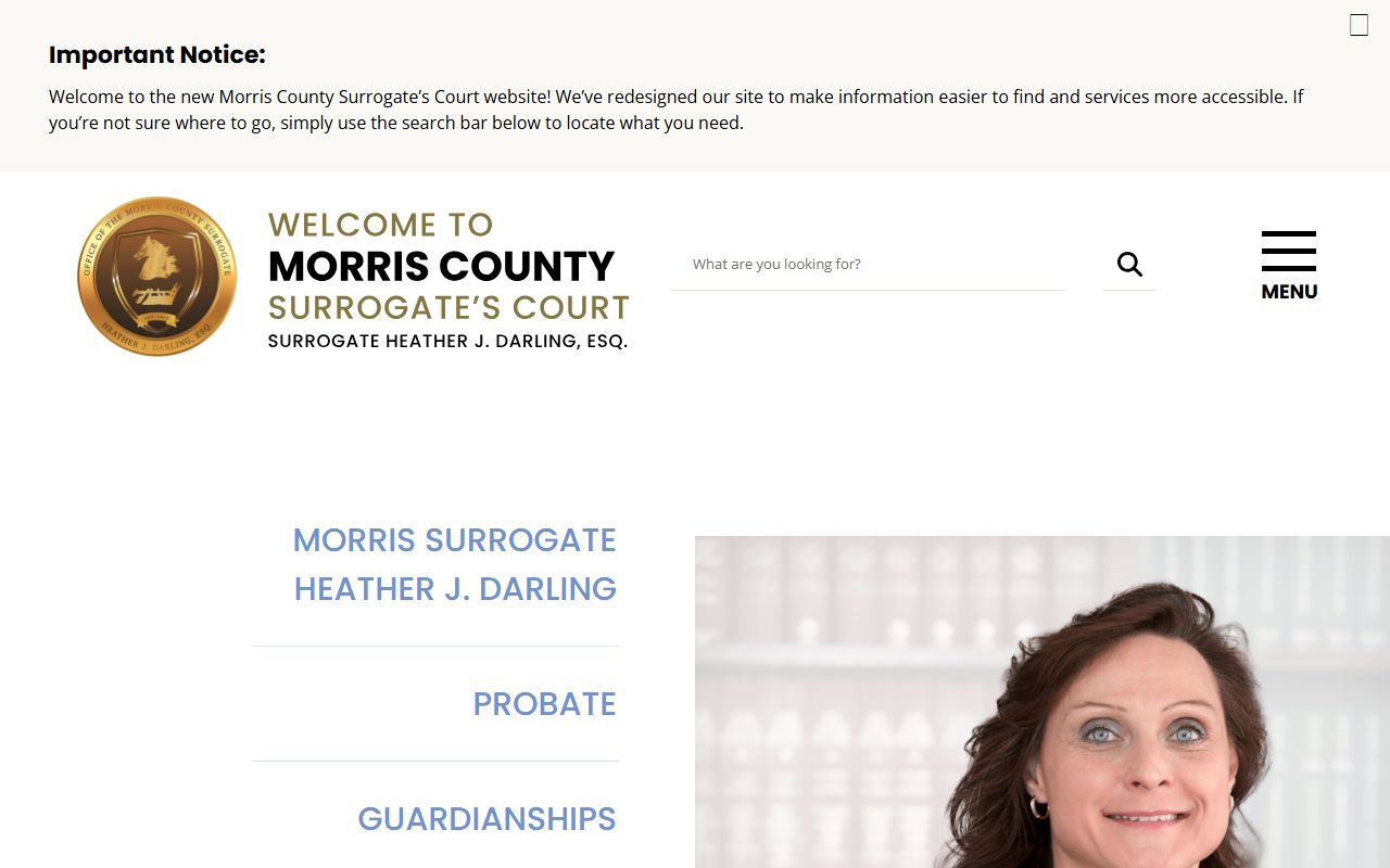Morris County phone directory surrogate court